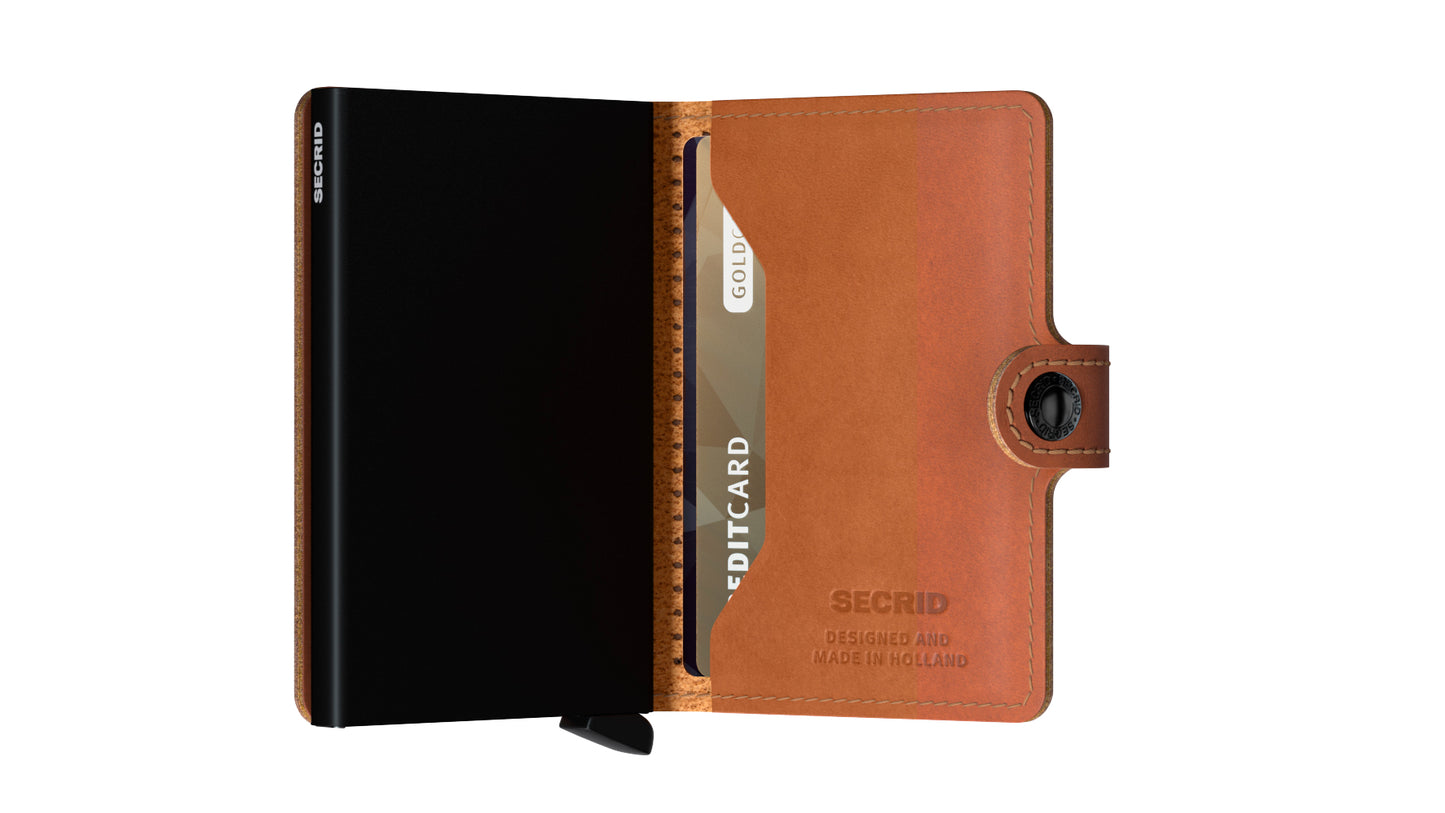 SECRID Perforated Cognac Mini Wallet