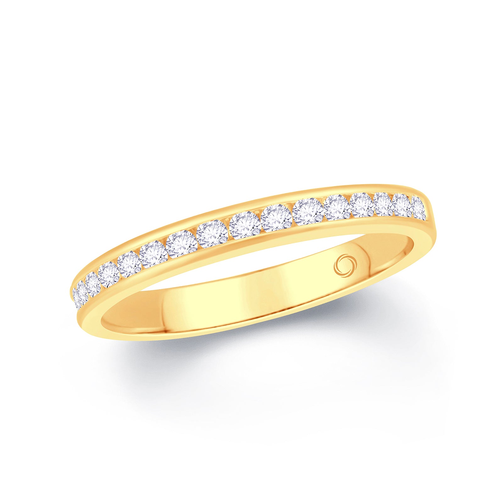 18ct Yellow Gold Brilliant Round Channel Set 2.5mm Diamond Ring 0.25ct Media 2 of 3