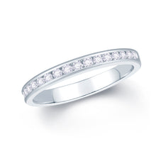 Load image into Gallery viewer, 18ct White Gold Brilliant Round Channel Set 2.5mm Diamond Ring 0.25ct Media 2 of 3