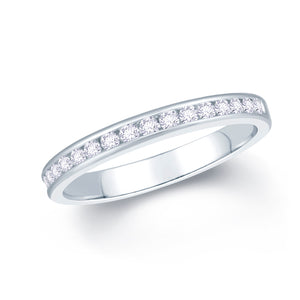 18ct White Gold Brilliant Round Channel Set 2.5mm Diamond Ring 0.25ct Media 2 of 3