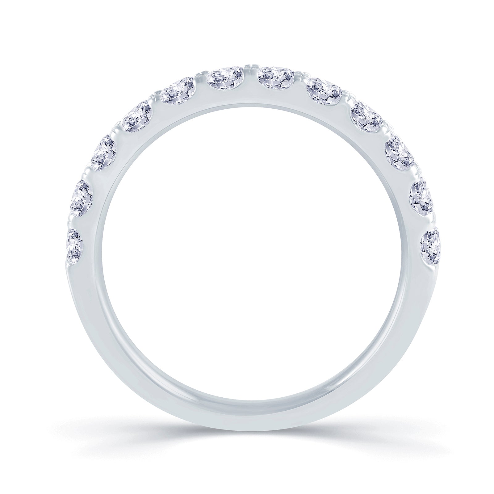 18ct White Gold Round Split Claw Set 3mm Diamond Ring 0.80ct Media 2 of 3