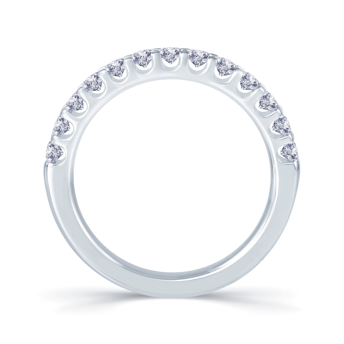 Platinum Brilliant Round Claw Set 2.5mm Diamond Ring 0.55ct
