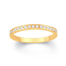 Load image into Gallery viewer, 18ct Yellow Gold Inlaid Brilliant Round 2mm Diamond Ring 0.15ct