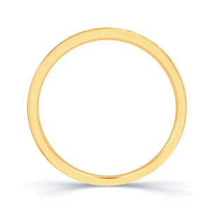 18ct Yellow Gold Inlaid Brilliant Round 2.5mm Diamond Ring 0.30ct
