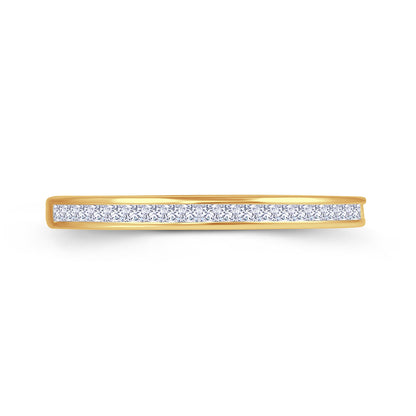 18ct Yellow Gold Offset Claw 2.5mm Princess Cut Diamond Ring 0.25ct
