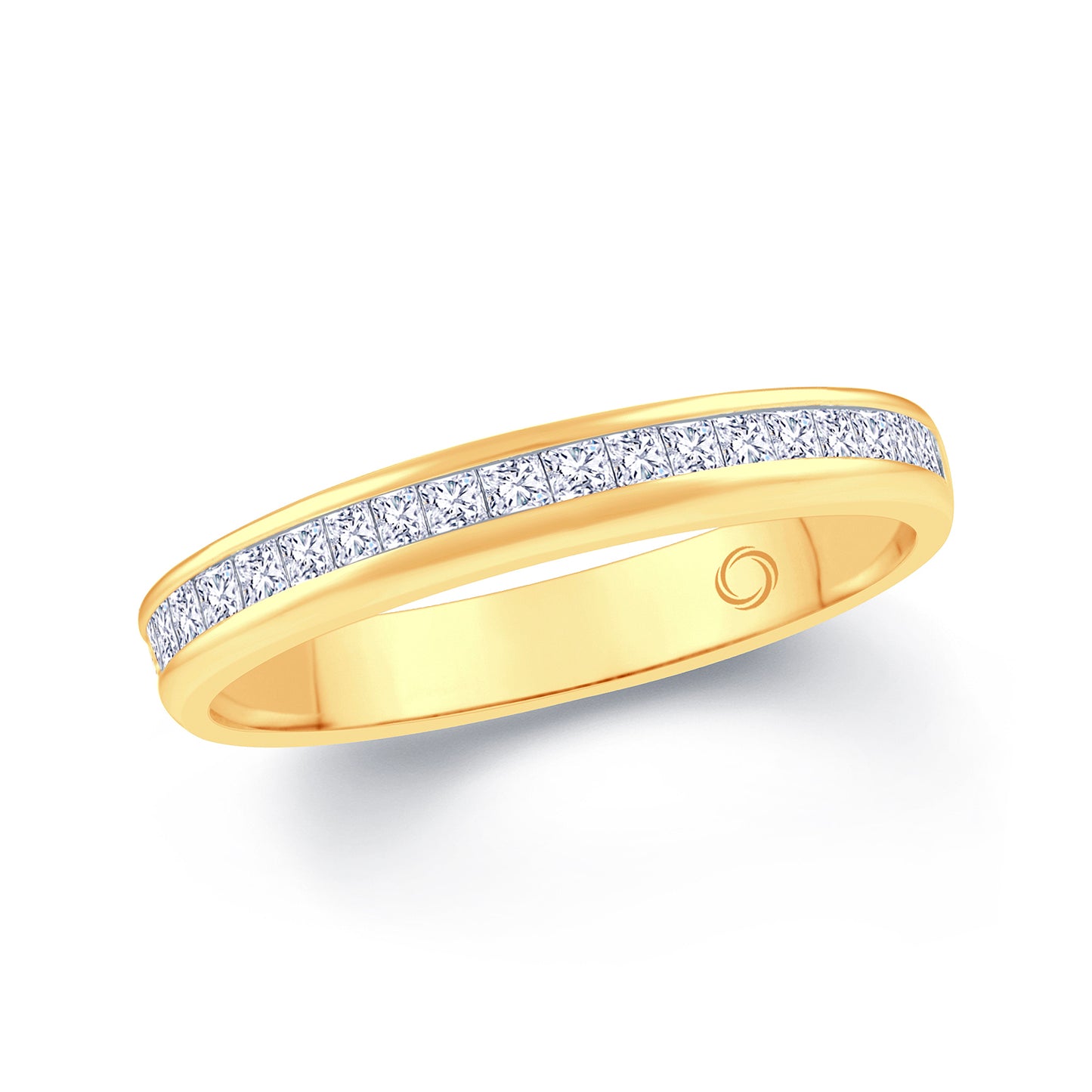 18ct Yellow Gold 0.50ct Channel Set Princess Cut Diamond Ring