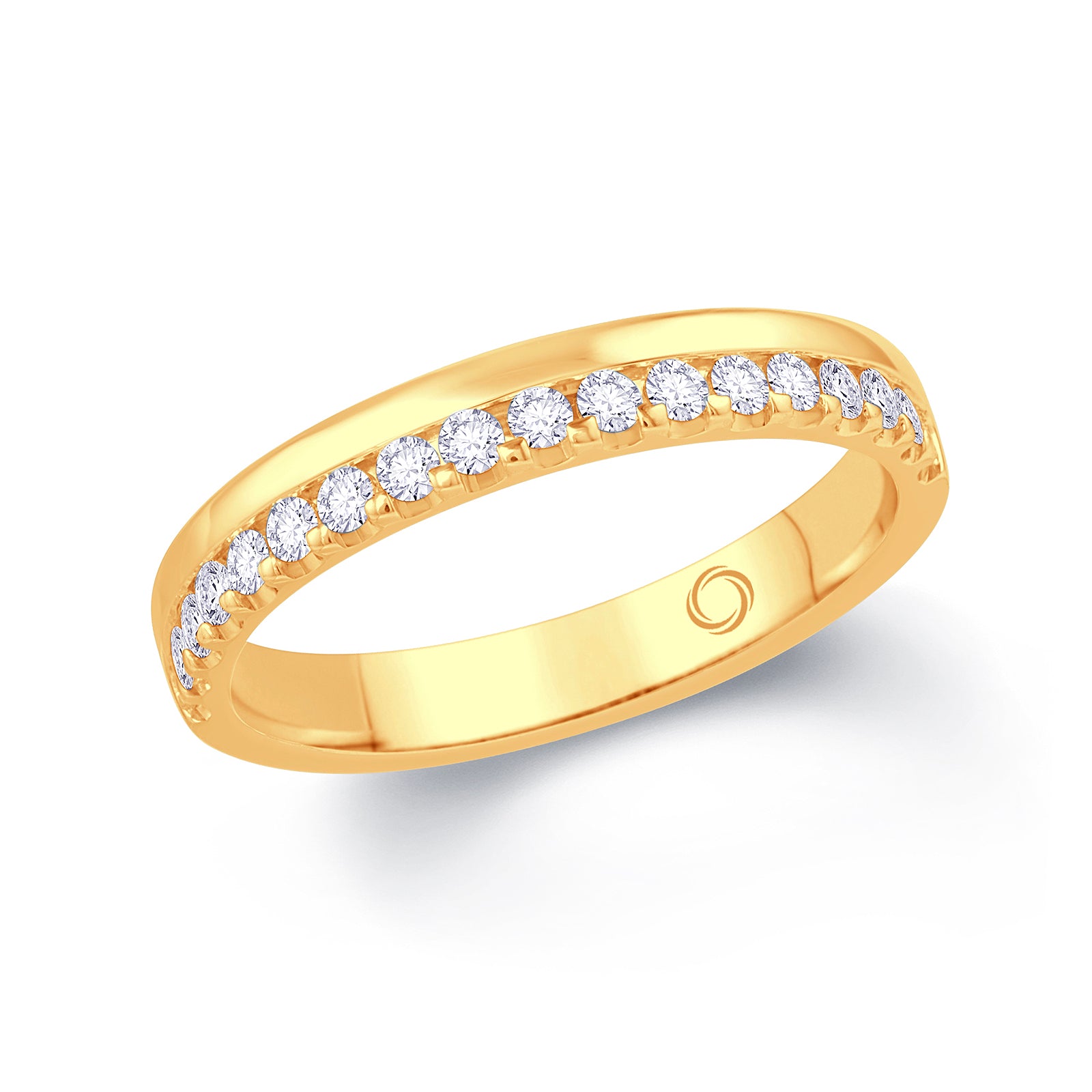 18ct Yellow Gold 0.20ct Offset Claw 3mm Diamond Ring