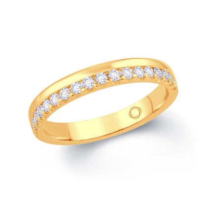 18ct Yellow Gold 0.20ct Offset Claw 3mm Diamond Ring