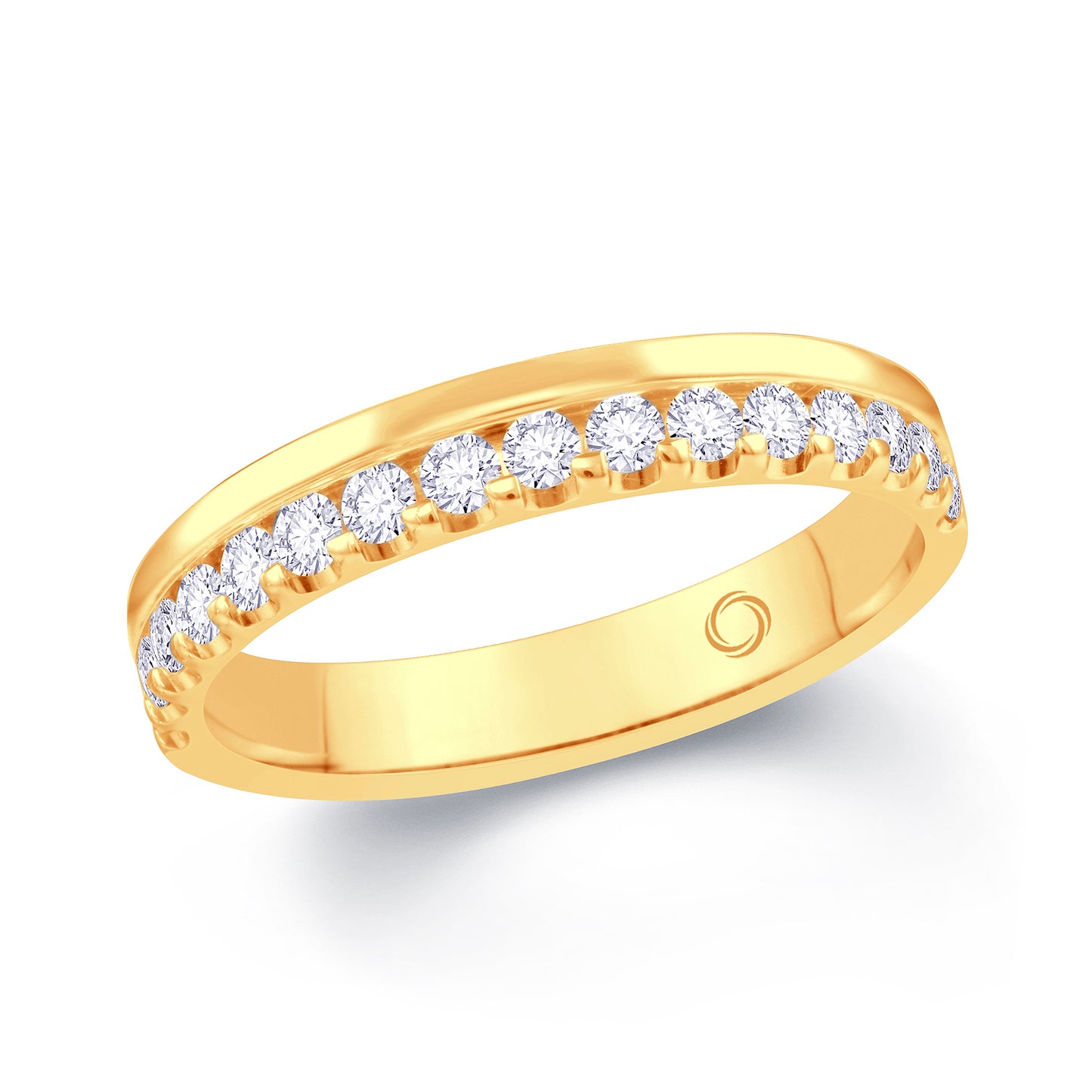 18ct Yellow Gold 0.30ct Offset Claw 3.5mm Diamond Ring Media 3 of 3