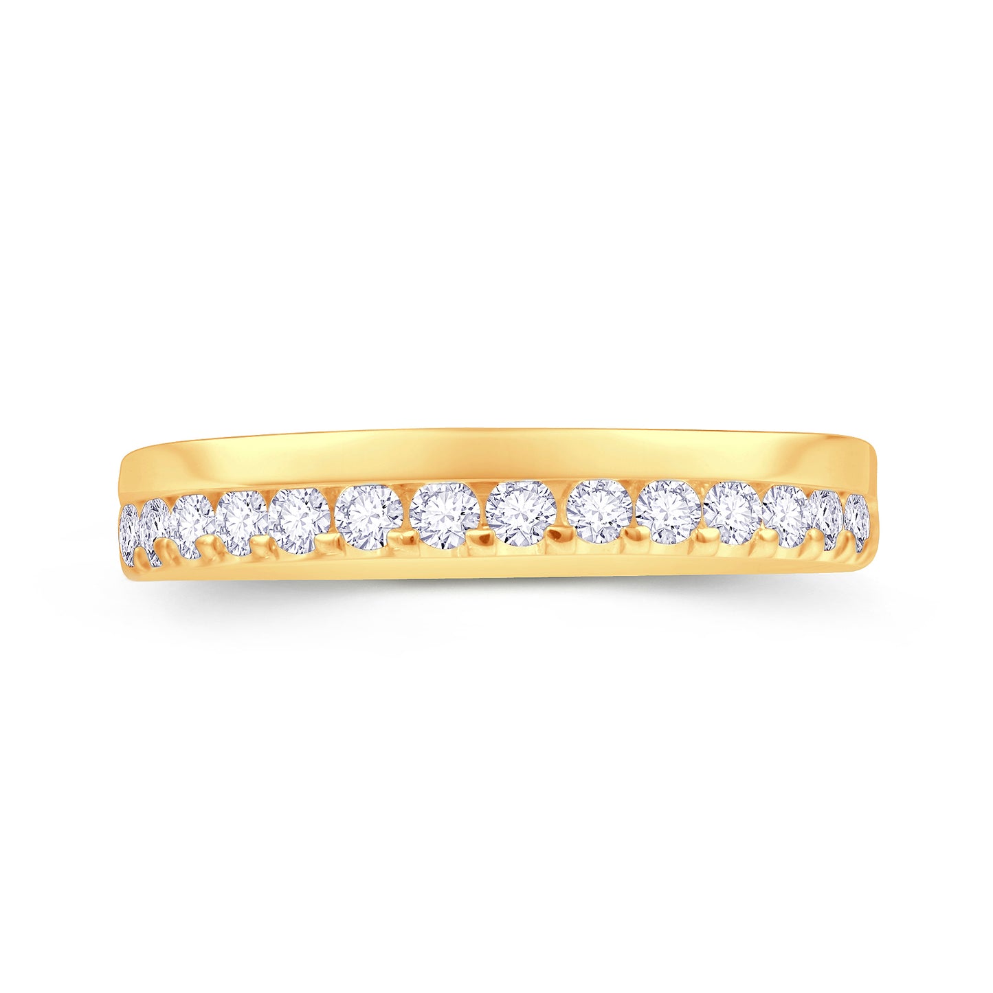 18ct Yellow Gold 0.30ct Offset Claw 3.5mm Diamond Ring Media 1 of 3