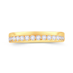 18ct Yellow Gold 0.30ct Offset Claw 3.5mm Diamond Ring Media 1 of 3