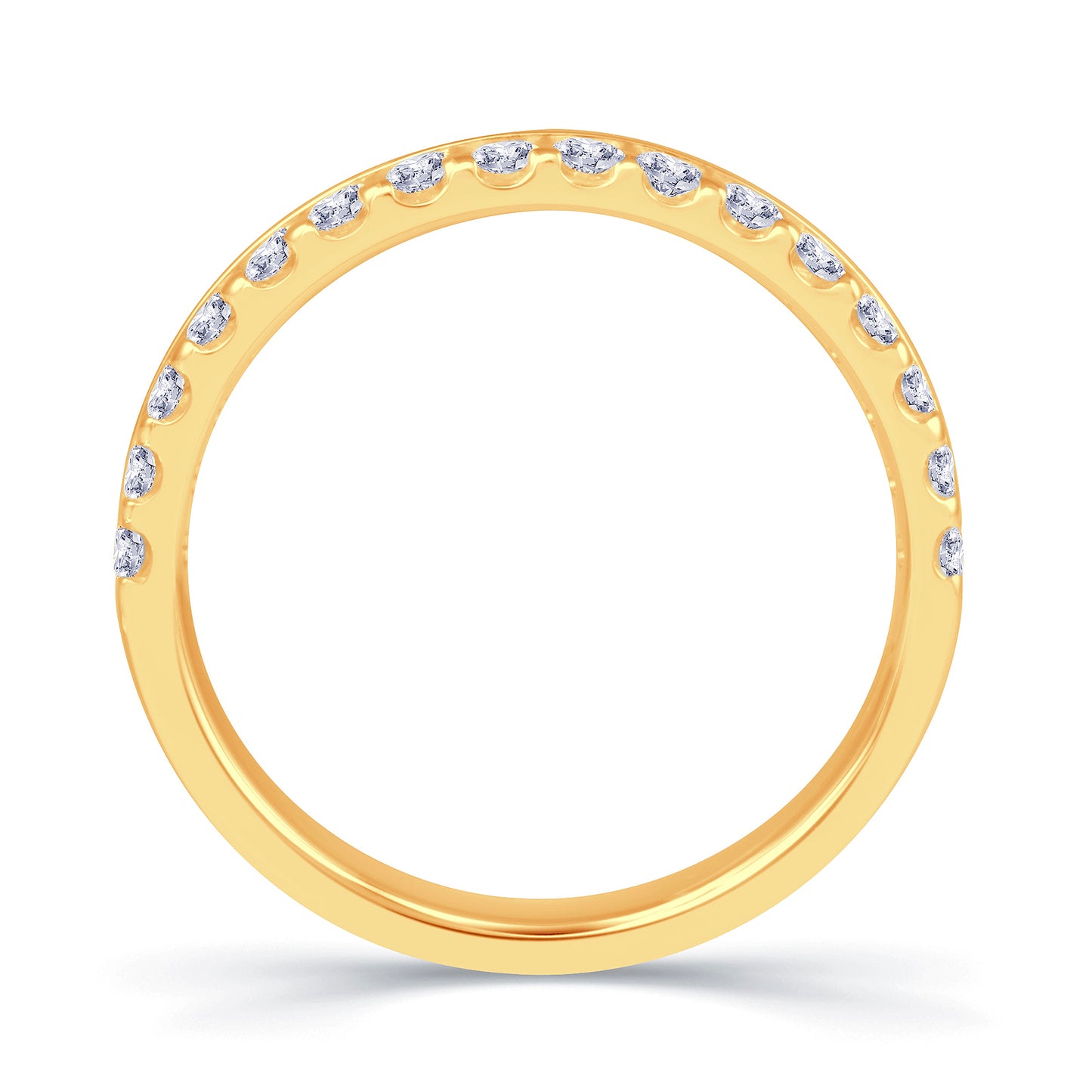 18ct Yellow Gold 0.30ct Offset Claw 3.5mm Diamond Ring Media 2 of 3