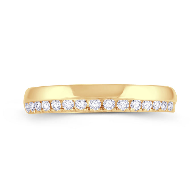 18ct Yellow Gold Offset 65% Spread Round Diamond Ring 0.25ct