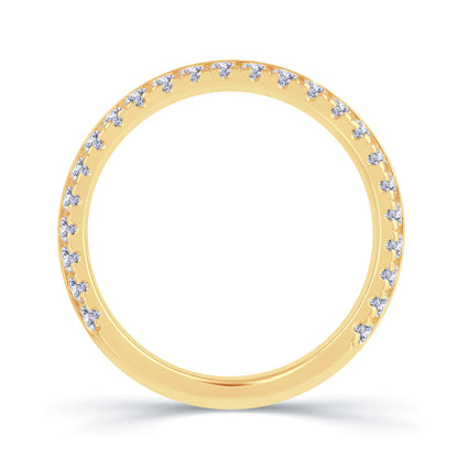 18ct Yellow Gold Offset 65% Spread Round Diamond Ring 0.25ct