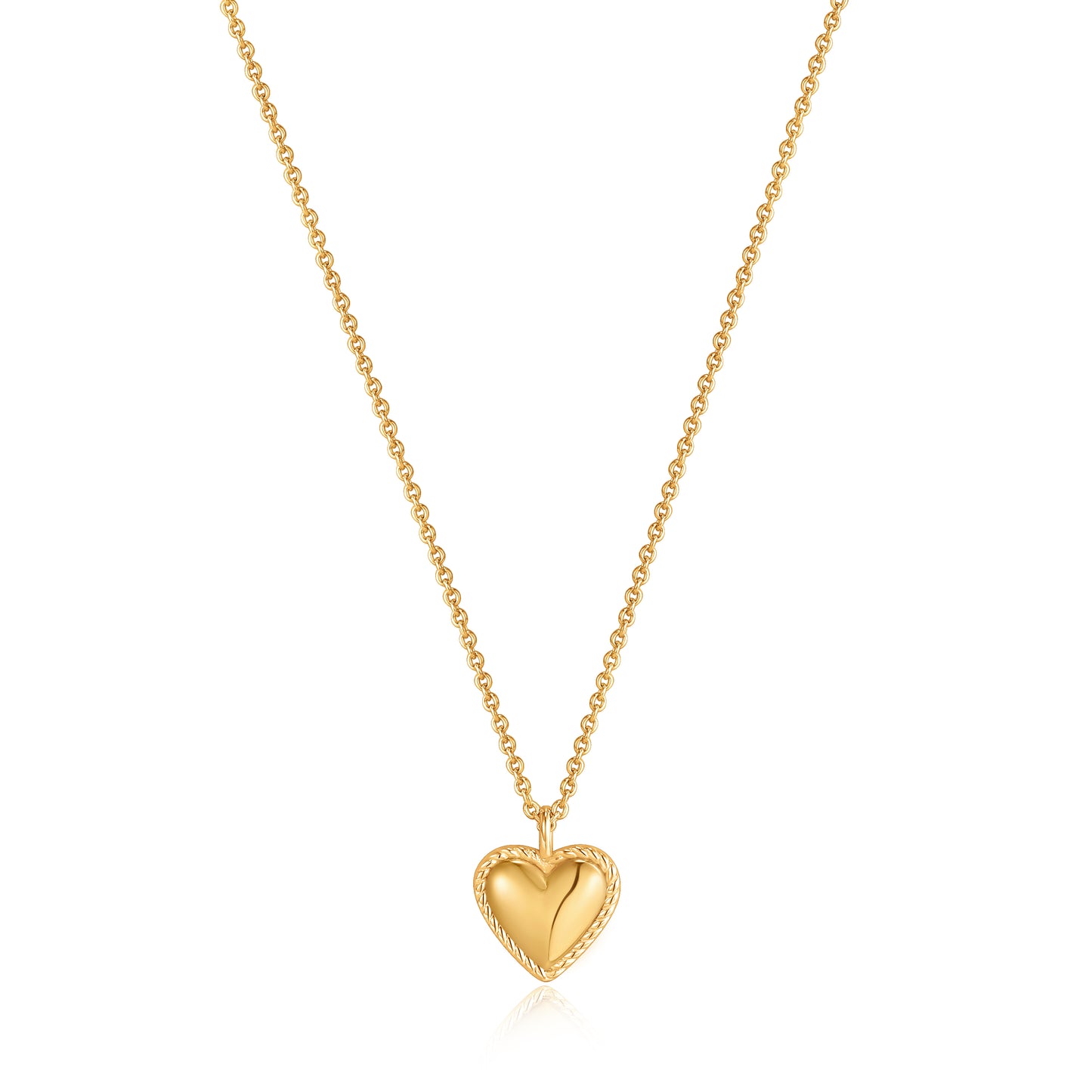 Ania Haie Yellow Gold Plate Rope Heart Pendant Necklace