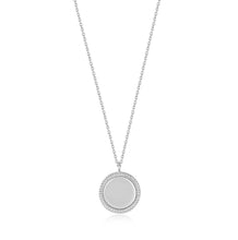 Load image into Gallery viewer, Ania Haie Rhodium Plated Silver Rope Disc Necklace