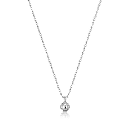 Ania Haie Rhodium Plated Silver Orb Necklace