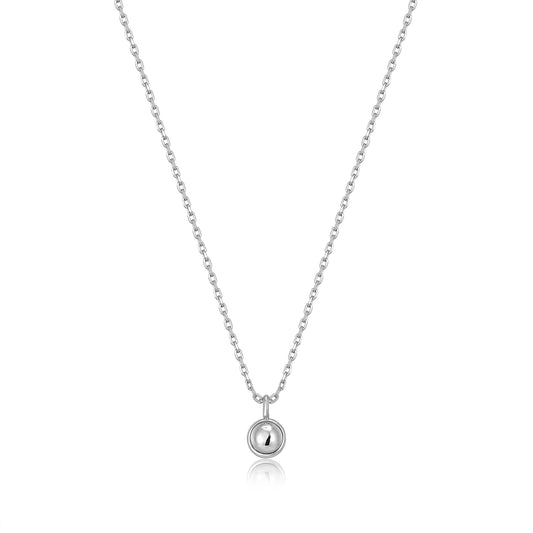 Ania Haie Rhodium Plated Silver Orb Necklace