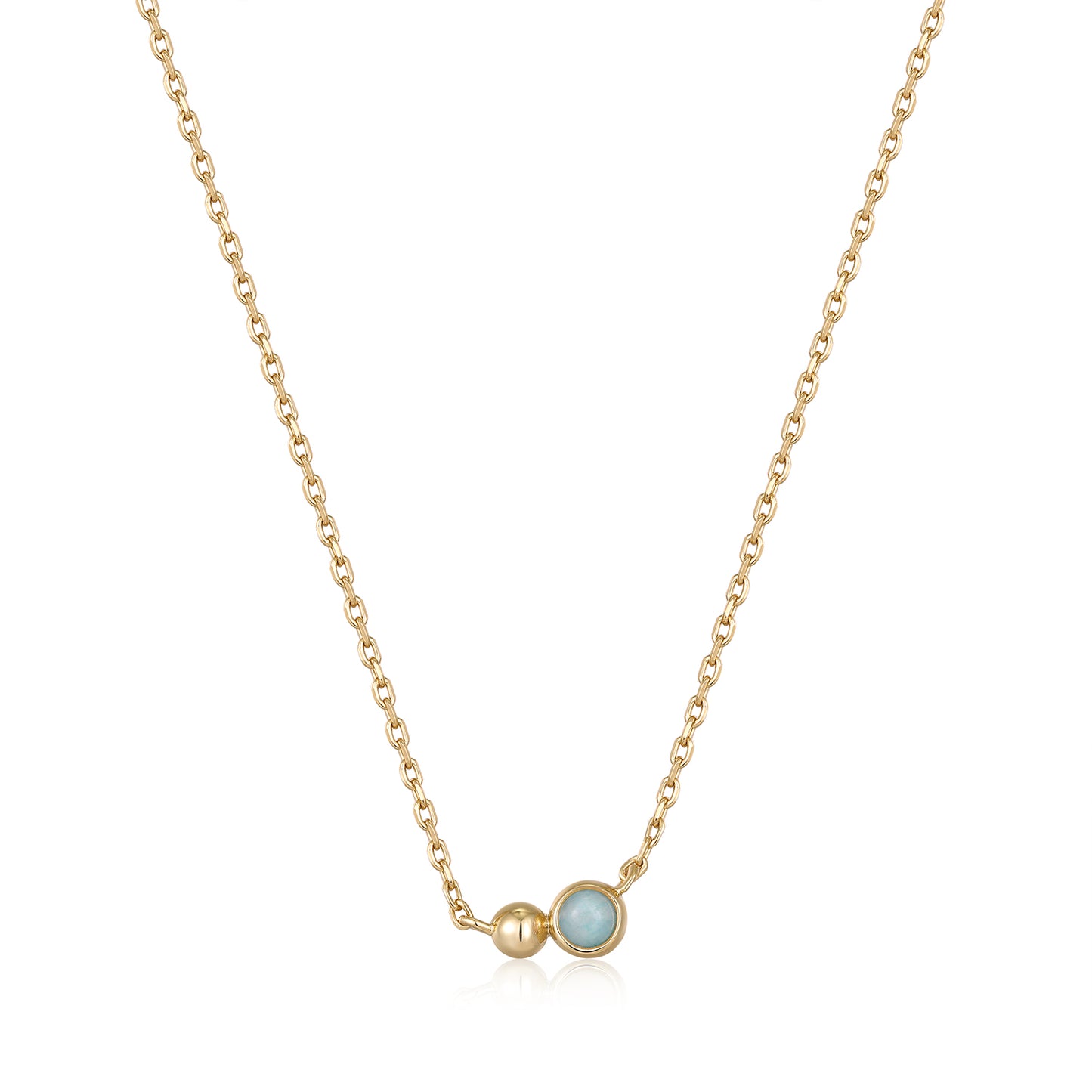 Ania Haie Yellow Gold & Amazonite Orb Necklace