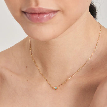 Ania Haie Yellow Gold & Amazonite Orb Necklace