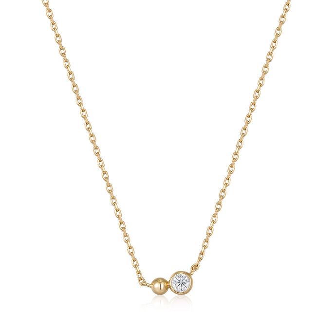 Ania Haie Yellow Gold & CZ Orb Necklace