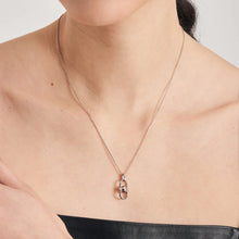 Load image into Gallery viewer, Ania Haie Rhodium Plated Silver Orb Link Drop Pendant Necklace