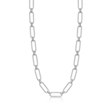 Load image into Gallery viewer, Ania Haie Rhodium Plated Silver Cable Chunky Necklace