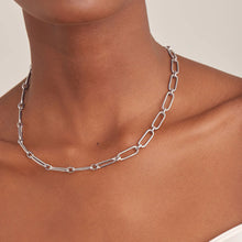 Load image into Gallery viewer, Ania Haie Rhodium Plated Silver Cable Chunky Necklace