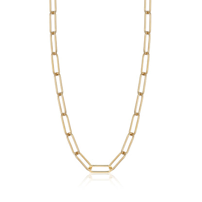 Ania Haie Yellow Gold Chunky Paper Link Necklace