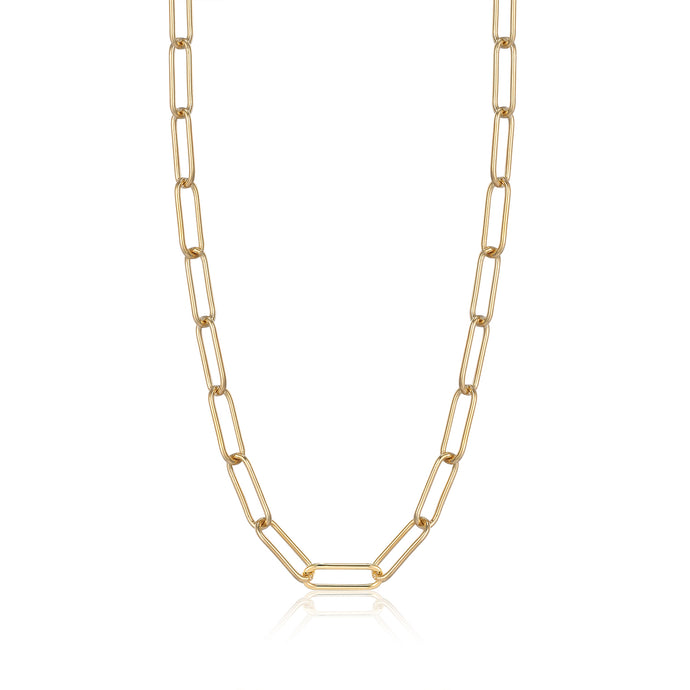 Ania Haie Yellow Gold Chunky Paper Link Necklace