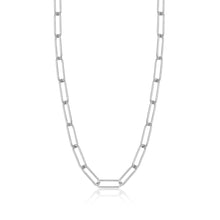 Load image into Gallery viewer, Ania Haie Rhodium Plated Silver Paper Link Necklace