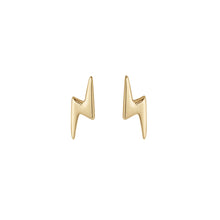 Load image into Gallery viewer, 9ct Yellow Gold Lightning Bolt Stud Earring