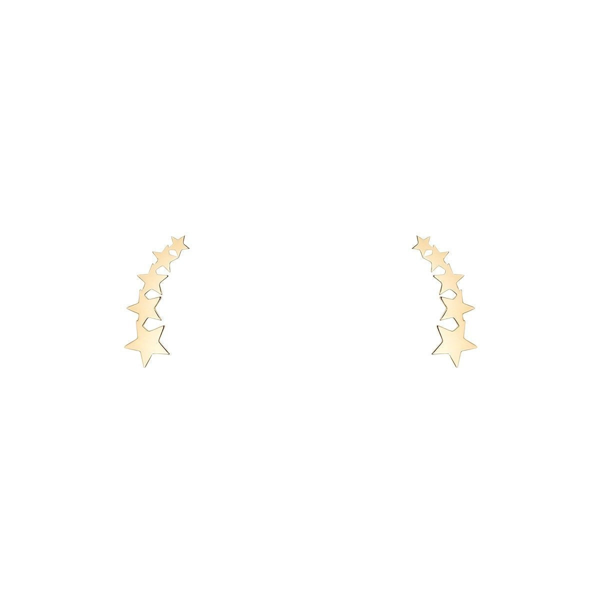 9ct Yellow Gold Star Climber Earring