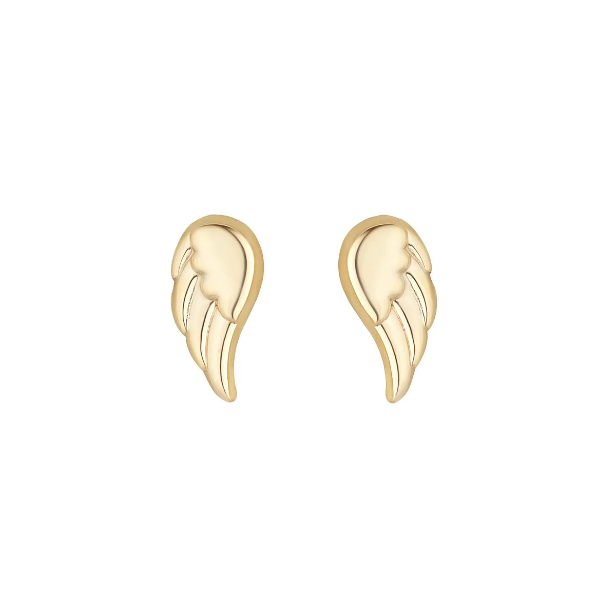 9ct Yellow Gold Angel Wing Stud Earrings Media 1 of 1