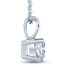 Load image into Gallery viewer, 18ct White Gold 4 Claw Round Diamond Pendant Necklace, 0.10ct