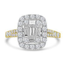 Load image into Gallery viewer, 18ct Gold Multi Stone Baguette &amp; Round Brilliant Cut Diamonds 1.15ct