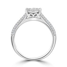 Load image into Gallery viewer, 18ct White Gold Oval Illusion Diamond Band 0.72ct