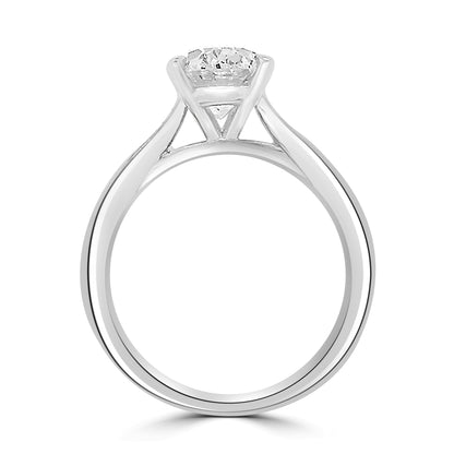 Sterling Silver Solitaire Oval CZ Ring