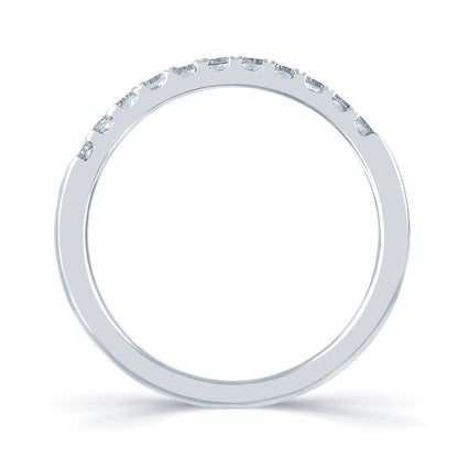 18ct White Gold Emerald Claw Set 3.6mm Diamond Ring 1.00ct