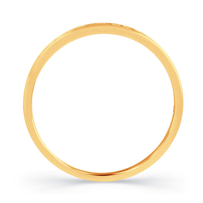 18ct Yellow Gold Brilliant Round Channel Set 3mm Diamond Ring 0.40ct