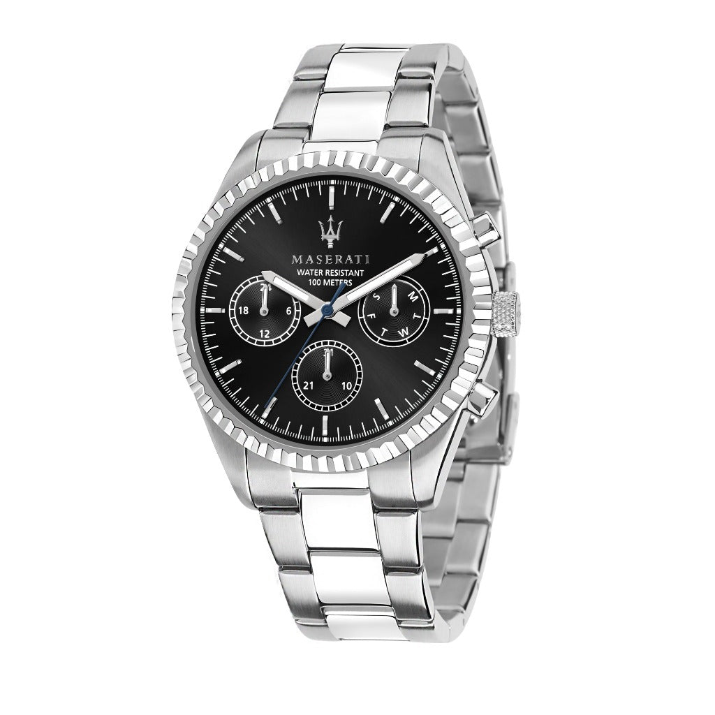 Maserati 43mm Competizione Black Chronograph Stainless Steel Watch