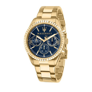 Maserati 43mm Competizione Cronograph Gold Toned Steel Strap Watch