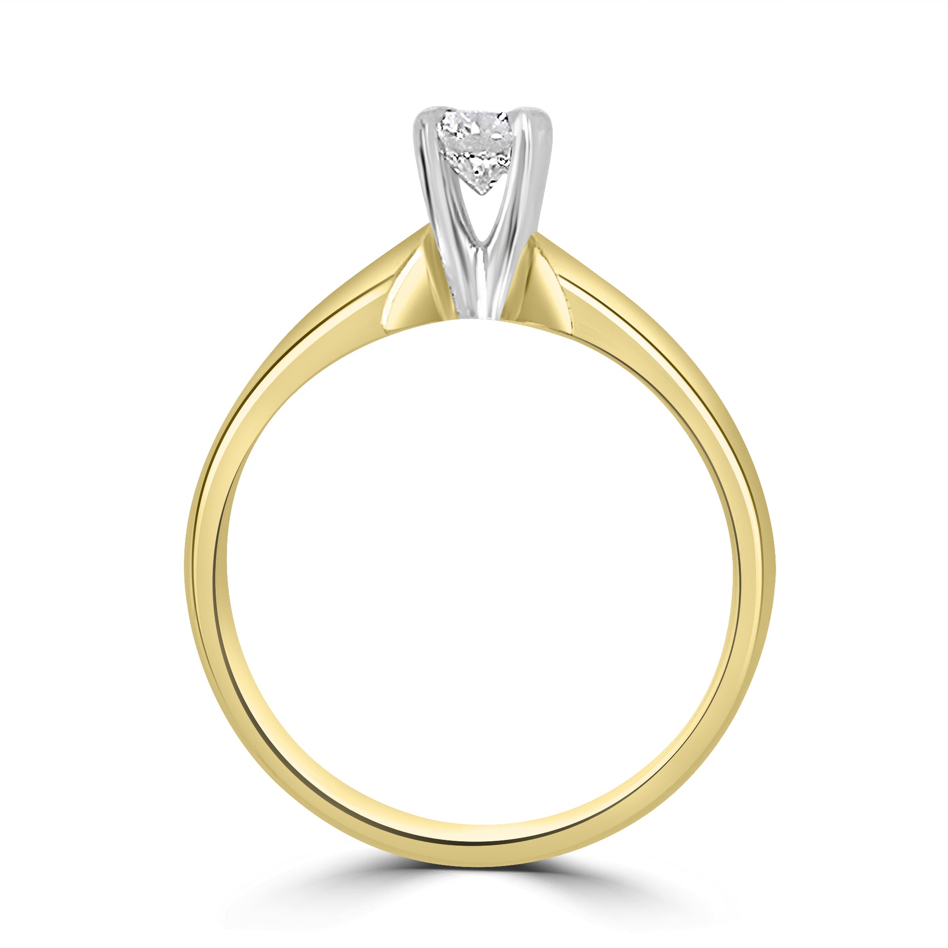 18ct Yellow Gold Round Brilliant Solitaire Ring 0.26ct