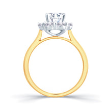 Load image into Gallery viewer, 18ct Yellow Gold Brilliant Round &amp; Halo Diamond Ring 1.54ct