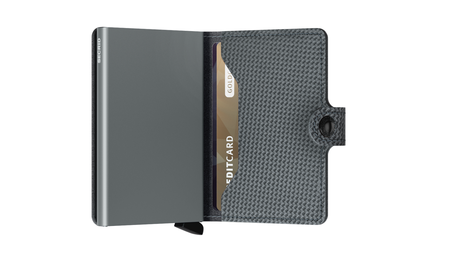 SECRID Cool Grey Carbon Mini Wallet