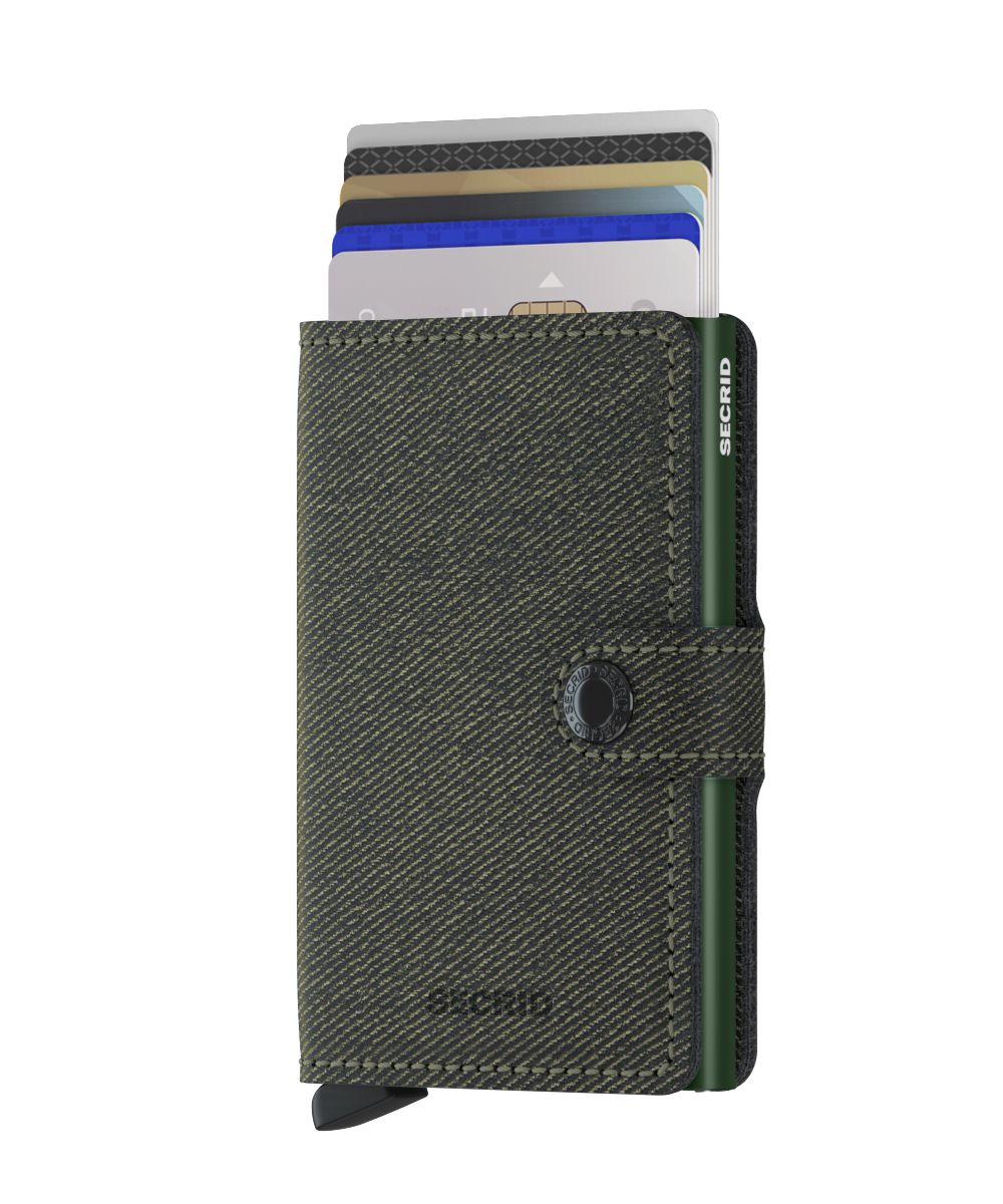 SECRID Twist Green Mini Wallet Extended Cards front