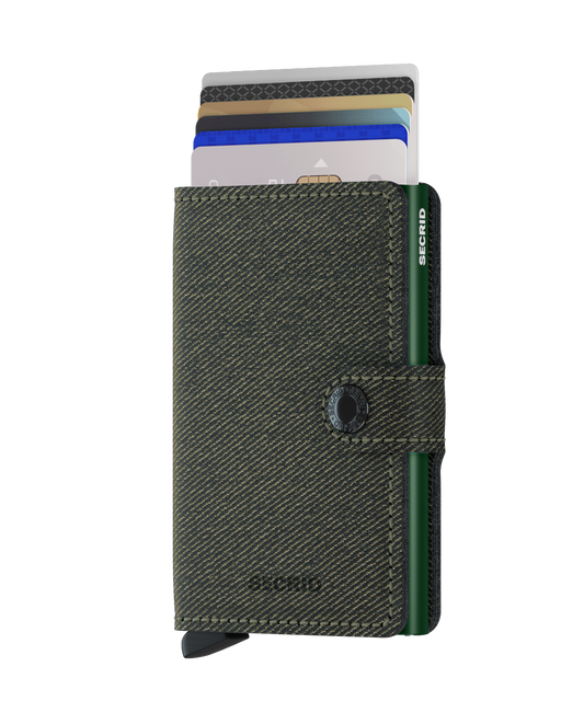 SECRID Twist Green Mini Wallet Extended Cards front