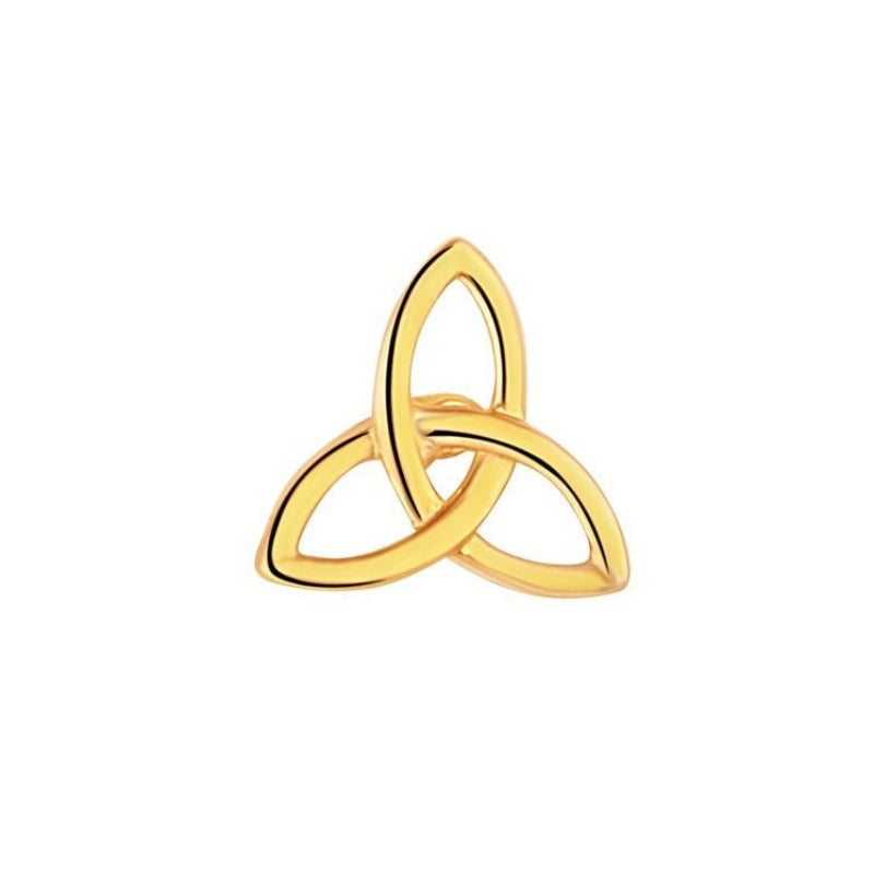 9ct Yellow Gold Trinity Knot Cartilage & Earlobe Single Stud Earring