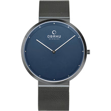 Load image into Gallery viewer, OBAKU 39mm PIPAR - SHADOW Stainless Steal Mesh Bracelet Watch