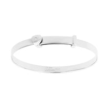 Load image into Gallery viewer, Sterling Silver Heart &amp; Diamond Baby Bangle